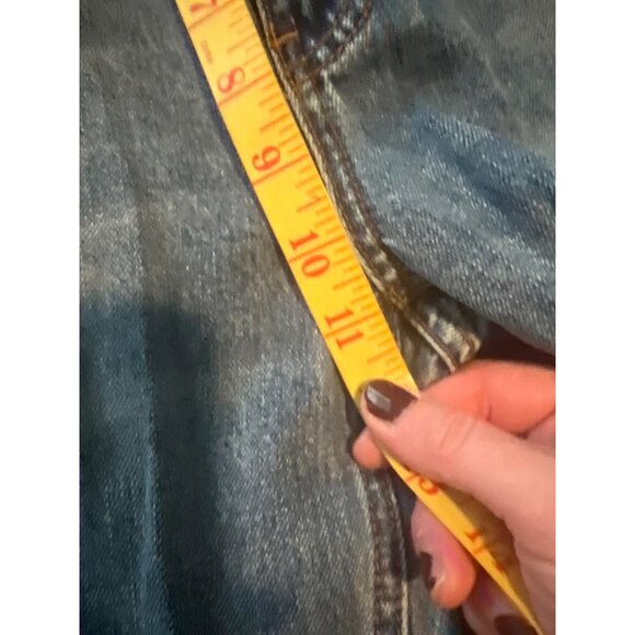 BDG Urban Outfitters 90s Bootcut Jeans Size 28 Rhinestone Embellished Denim - Picture 4 of 11